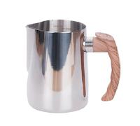 Osmond 600 ML Espresso Mousser Le Pichet en Bois Poignée de Grain en Bois Puche à Espresso Tasse Argent