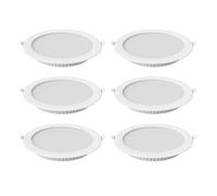 Osmond 6PCS 12W LED Downlight Encastré Spot Plafond Rond pour Éclairage Décoratif Intérieur de la Chambre à Coucher Lumière Neutre