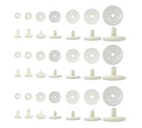 Osmond 70 Ensembles D'Articulations de Corps d'animaux en Plastique, 7 Tailles D'Articulations de Poup¨¦e Blanches pour Poup¨¦ES, Fabrication de Membres d'ours, Bricolage