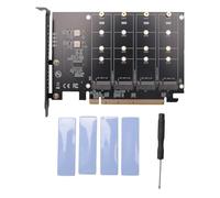Osmond Adaptateur PCIE vers M.2 NVME, Carte D'Adaptateur NVMe M.2 PCI, 32 Gbps, Carte PCI-E X16 pour SSD M Key, Carte D'Expansion D'Ordinateur PCIe