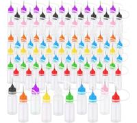Osmond Applicateur de Pointe Fine 10 Ml / 0,34 Oz 100 Pcs Mini Aiguille de Précision de Pointe Colle pour le Bricolage D' pour les Liquides B pour les Liquides B