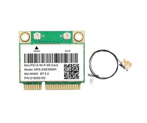 Osmond - AXE3000H Carte WiFi + Antenne WiFi 6E 2400Mbps Mini PCI-E pour BT 5.2 802.11AX 2.4G/5G/6Ghz Wlan Carte Réseau