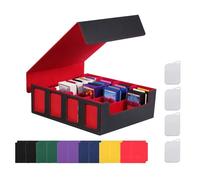 Osmond Bo?Te de Rangement pour Cartes ¨¤ ¨¦Changer, ¨¦tui pour de Cartes Magn¨¦Tique Noir et Rouge.