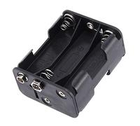 Osmond Boîtier de rangement pour piles AA à ressort double face 6 x 1,5 V Noir