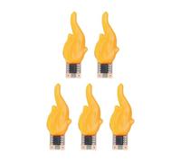 Osmond Bougie à LED à Flamme Clignotante, Lumière Blanche Chaude 1800K, Accessoire de Décoration pour Anniversaire et Camping, 5 Pièces