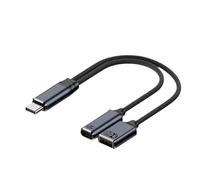 Osmond Câble Adaptateur USB vers OTG 2 en 1 Câble Adaptateur Plug and Play Conversion pour Smartphone, Ordinateur Portable, Tablette - Gris