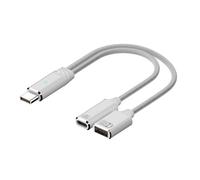 Osmond Câble Adaptateur USB vers OTG 2 en 1, Plug and Play, Conversion Transparente pour Smartphone, Ordinateur Portable, Tablette - Blanc