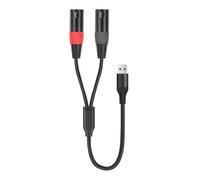 Osmond Câble Audio USB vers XLR USB A vers Double XLR Mâle Câble USB vers Audio Stéréo 100 cm