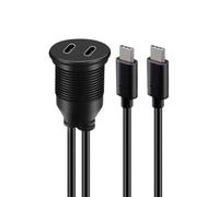Osmond Cable D'Extension USB de Type C 1M Male vers avec Double Port ¨¦tanche pour Encastr¨¦ dans la Voiture, Le Camion ou Le Bateau USB 3.0