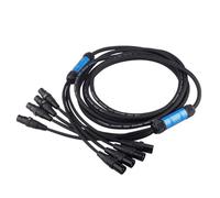 Osmond Câble Snake 4 12 Canaux XLR, Câble Mâle 3 Broches vers 3 Broches, Extension Audio Professionnelle Multi-Média pour Scène, Cordon D'Extension de 3 Mètres.