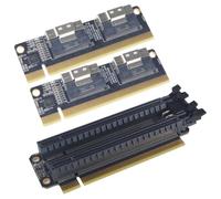 Osmond Carte D'Extension PCIe 4.0 X16 vers 2 Ports NVMe Carte Graphique PCI-E 4.0 16x vers SlimSAS 8i X2 SFF8654 Carte Adaptateur SSD