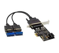 Osmond Carte D'Extension PCIe X1 à Ports Parallèles DB25 25 Broches 17V352 2S RS232/RS485 pour Contrôle de Communication