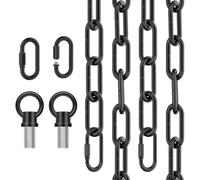 Osmond Chaîne D'Éclairage Industrielle Noire de 10 Pieds, Chaîne D'Extension Réglable avec Verrous de Connexion pour Luminaire