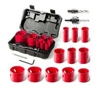 Osmond Couronne de Forage de 3/4" à 2-1/2" pour Acier Inoxydable Ensemble de Scie-Cloche à Carbure de Tungstène pour Perçage de Métal, Alliage de Fer