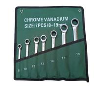 Osmond de 7 Clés à Cliquet à Double Usage dans un Sac en Tissu Clé à Miroir Clé à Fourche