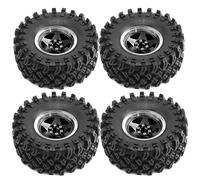 Osmond Ensemble de 4 Jantes et Pneus Beadlock en M¨¦tal de 136 mm (2,2 Pouces) pour Voiture ¨¤ RC 1/10 Axial SCX10 Wraith RR10 Capra TRX4 YK4082