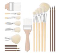 Osmond Ensemble de 9 Pinceaux pour Peinture Acrylique, Pinceaux pour Peinture Acrylique avec Détaillés Représentant les Pinceaux