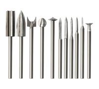 Osmond Ensemble de Forets de Sculpture sur Bois 11 Pièces avec Accessoires de Gravure pour Outil de Meulage de Bois pour L'Artisanat Du Bois avec un Diamètre de 1/8" pour Bricolage.