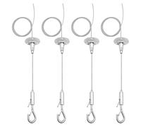 Osmond Ensemble de Suspensions de Panneaux pour Plafond de 6 Unités, avec Câble Réglable de 2 Mètres et Crochets pour Fixation Murale.