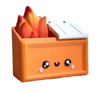 Osmond Figurine de Bureau Imprimée en 3D en Forme de Benne à Ordures en Feu, Accessoire Amusant, Ornement, Porte-Stylo en Forme de Benne à Ordures, Cadeau Amusant B