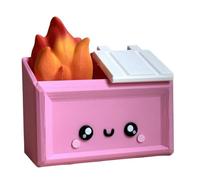 Osmond Figurine de Bureau Imprimée en 3D en Forme de Benne à Ordures en Feu Accessoire Amusant Ornement Porte-Stylo en Forme de Benne à Ordures Cadeau Amusant A