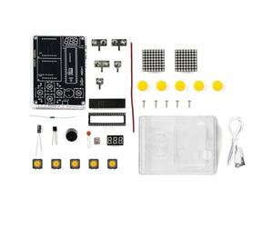 Osmond Kit de DIY Pixel Game Console Production Kit, Kit de Production de Console de Pixel pour le Soudage DIY, Formation Électronique, Coque Transparente.