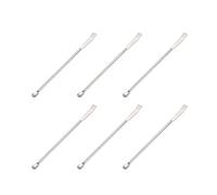 Osmond Laboratoire Mini CuillèRe 6 PièCes SéRies en Acier Inoxydable D'éChantillonnage RéActif CuillèRe Laboratoire Double TêTe Spatule 125Mm