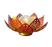 Osmond Lampe d'extérieur en forme de lotus à énergie solaire en fer, lampe de pelouse à brancher, étanche, décoration de paysage, lumière de cour