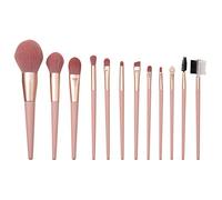 Osmond Lot de 12 pinceaux de maquillage rose pour poudre libre, blush, fard à paupières, pinceaux de maquillage