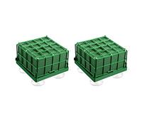 Osmond Lot de 2 supports carrés en mousse pour fleurs avec mousse florale et ventouse, pour centre de table de mariage, arrangement floral