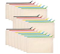 Osmond Lot de 20 sacs à cosmétiques en toile multifonctionnels pour voyage, stylos, pièces de monnaie, sacs vierges