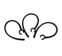 Osmond Lot de 3 crochets d'oreille mains en plastique noir avec trou de 5,5 mm pour écouteurs Bluetooth