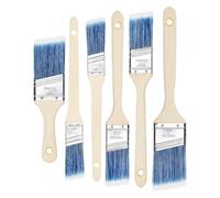 Osmond Lot de 6 Pinceaux à Peinture, 1 Pouce, 1,5 Pouce, 2 Pouces, Pinceaux D'Angle, Manche en Bois Traité, Pinceaux à Peinture pour Murs, Pinceau à Teinture