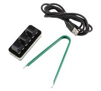 Osmond Mini clavier personnalisé à 3 touches Copier Coller Couper Sélectionner Tout Entrer Ctrl C V pour Programmeur Audio Raccourci Clavier Noir