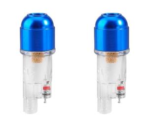 Osmond Mini Filtre à Air pour Aérographe, Séparateur D'Eau, D'Humidité et D', Bleu, 2 Pièces