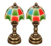 Osmond Mini Lampe de Table R¨¦tro Artisanat Mignon D¨¦coration Maison Bureau Ornements Miniature Maison de Poup¨¦e SC¨¨ne Mod¨¨Le B