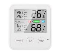 Osmond Moniteur de Température et D'Humidité Mini Hygromètre Jauge de Température Mini-Hygromètre Blanc Intérieur