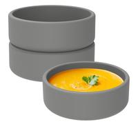 Osmond Moule D'Oeuf en Silicone Gris 3 Pcs Ensemble, Tasses de Braconnier Antiadhésives pour Friteuse à Air, Chaudière à Œufs au Micro-Ondes et Morsure D'Oeuf