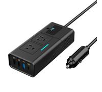 Osmond Onduleur de Voiture 200 W DC 12 V vers AC 110 V PD QC3.0 4 Ports USB Adaptateur D'Onduleur Double pour Voiture