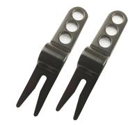Osmond Outil de Réparation de Pitch pour Le Golf avec Fourche, Divot et Prongs pour L'Entretien du Gazon de Putting Green/Nettoyage des Rainures/Marquage de Balle. Couleur : Noir