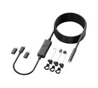 Osmond Outils de Réparation W400 Diagnostic Automobile 8mm 8LED Caméra Endoscope Adaptateur Type-C Micro 5M Câble 2000K Pixels Boroscope Automobile Inspection Endoscope 8mm Dispositif D