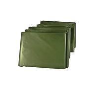 Osmond Paquet de 4 Couverture d'urgence en Mylar Réutilisable Ultra pour la Survie en Plein Air Camping Randonnée, Vert, Polyéthylène (PE), 130x210MM