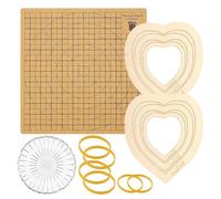 Osmond Planche et Épingles en Macramé, Planche de Projet en Macramé de 12 X 12 Pouces, Planche D'Artisanat en Macramé pour Tresser des Bracelets, des Foulards, Ensemble d'amour