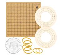 Osmond Planche et Épingles en Macramé, Planche de Projet en Macramé de 12 X 12 Pouces, Planche D'Artisanat en Macramé pour Tresser des Bracelets, des Foulards, Ensemble Rond D'Artisanat
