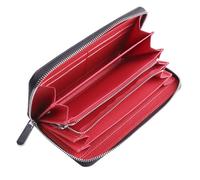 Osmond Portefeuille pour en Cuir Microfibre en Fibre de avec Fermeture Éclair Longue, Clip de Carte de Grande Capacité et Poche pour Téléphone.