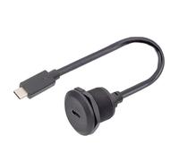 Osmond Prise de Charge USB Type C 3.1 Vers Mâle Port de Données Type-C avec Panneau Fixe Fileté Connecteur de Prise D'Alimentation USB-C de Type