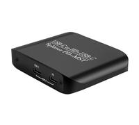 Osmond Répartiteur USB C vers HD + USB C 4K 60 Hz, Compatible Type C vers, Convertisseur 2 Entrées 2 Sorties pour Double Moniteur MST/PD