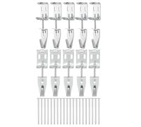 Osmond Solution de L'Organisation à Domicile - 10 PCS Piège avec des Crochets J Réglables pour les Miroirs Suspendus