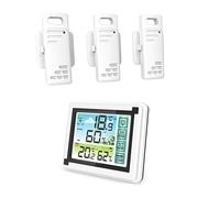 Osmond Station Météo Alarme Horloge Thermomètre Hygromètre Écran Tactile Capteur Extérieur Sans Lever Coucher de Soleil Hygrothermographe