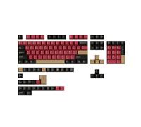 Osmond Touches de Clavier PBT Profil Cherry Red Samurai - Ensemble de Touches de Clavier, Comprenant des Touches Espagnoles, Françaises, Allemandes et Anglaises.